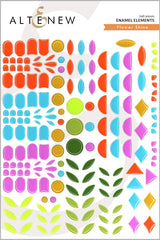 Die & Stencil & Hot Foil Plate & Enamel Elements Bundle Flower Shine