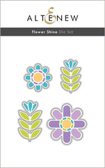 Die & Stencil & Hot Foil Plate & Enamel Elements Bundle Flower Shine