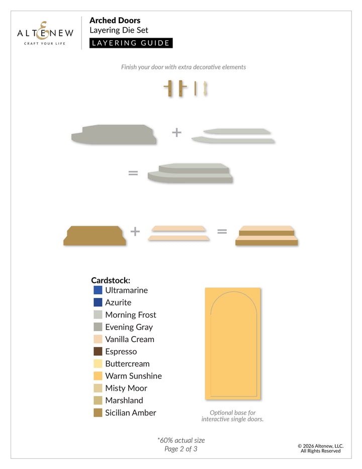 Dies Arched Doors Layering Die Set