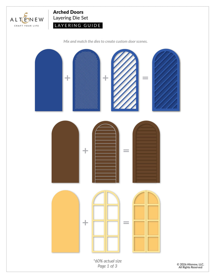 Dies Arched Doors Layering Die Set