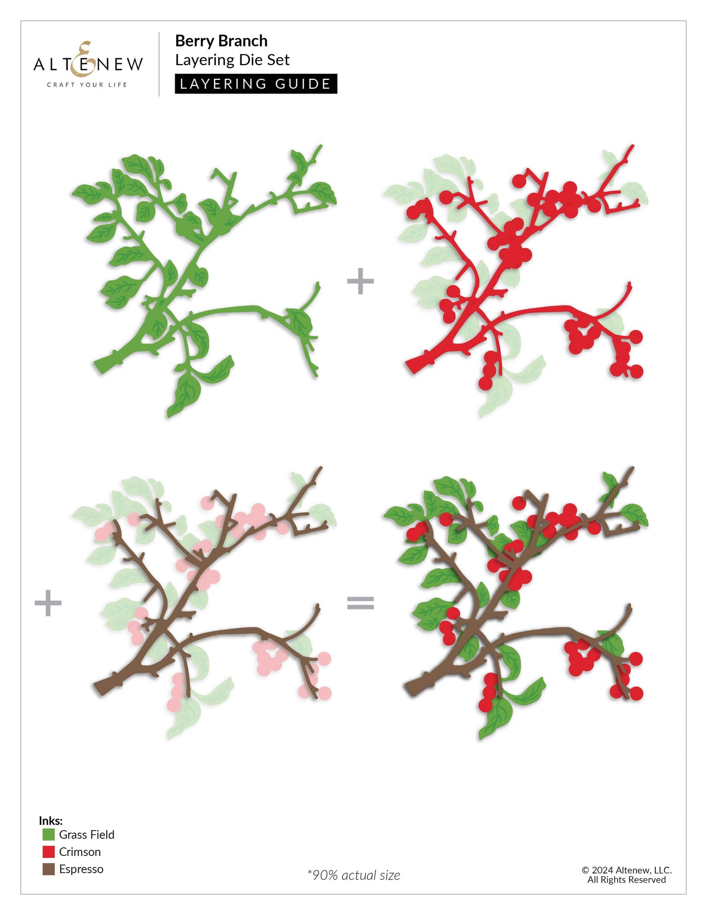 Dies Berry Branch Layering Die Set