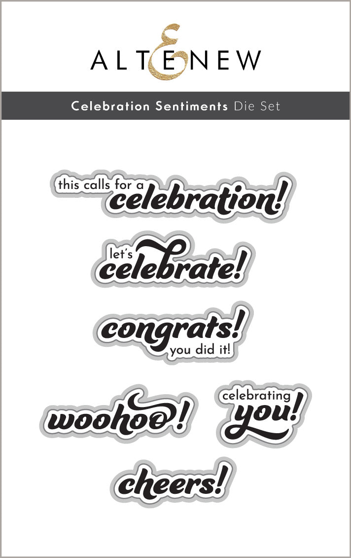 Dies & Betterpress Plate Bundle Celebration Sentiments
