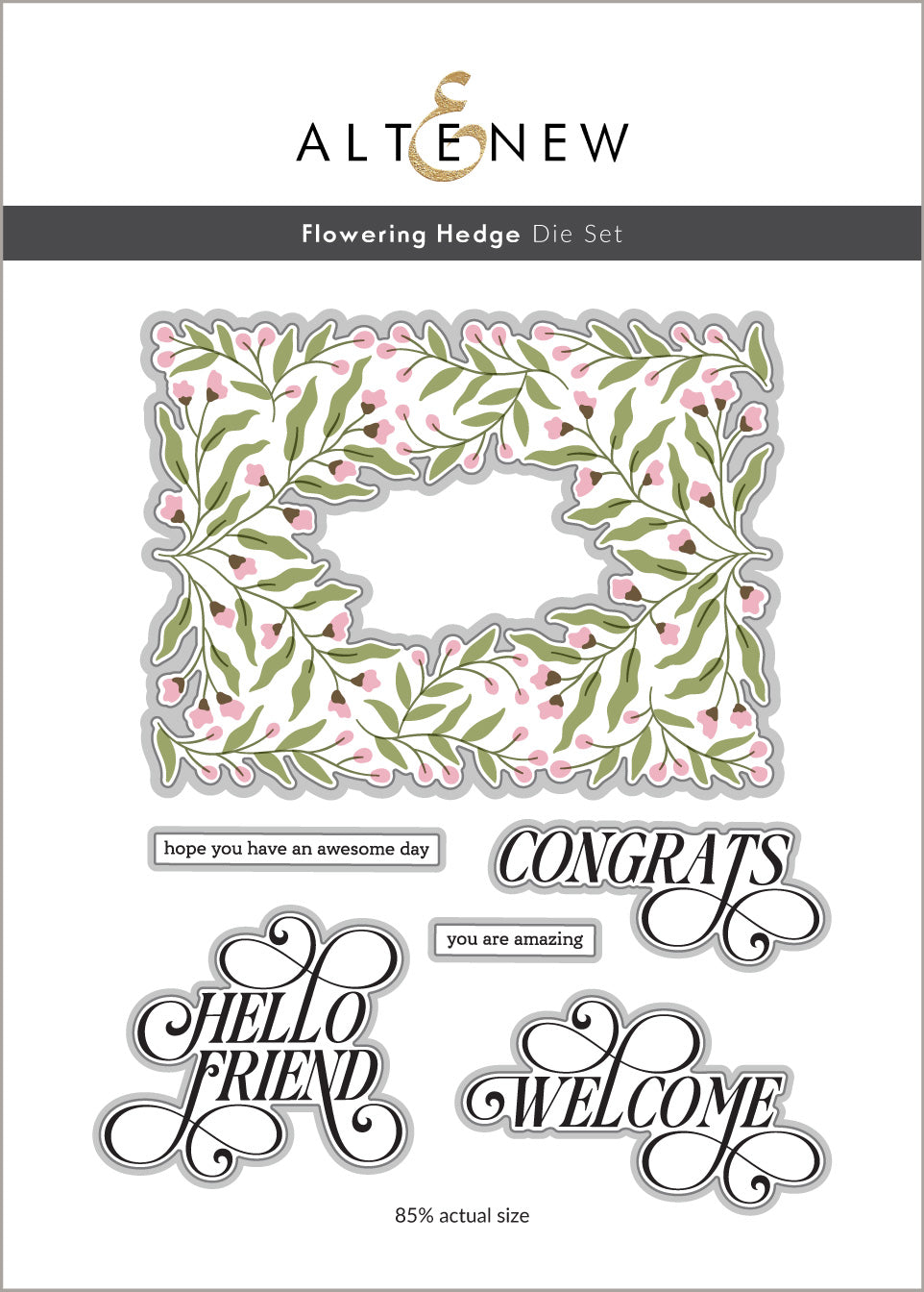 Dies & Betterpress Plate Bundle Flowering Hedge