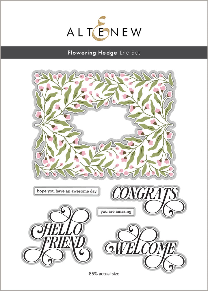 Dies & Betterpress Plate Bundle Flowering Hedge