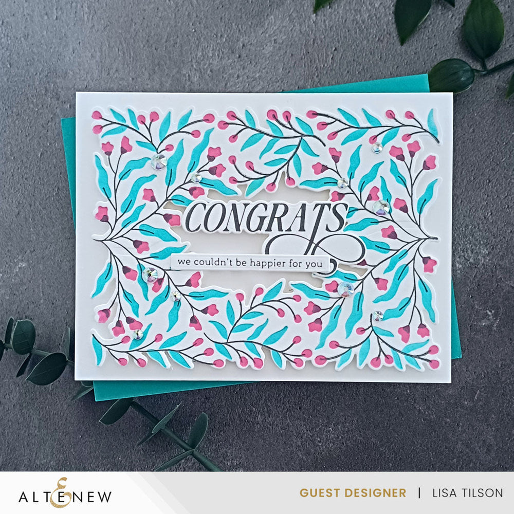 Dies & Betterpress Plate Bundle Flowering Hedge