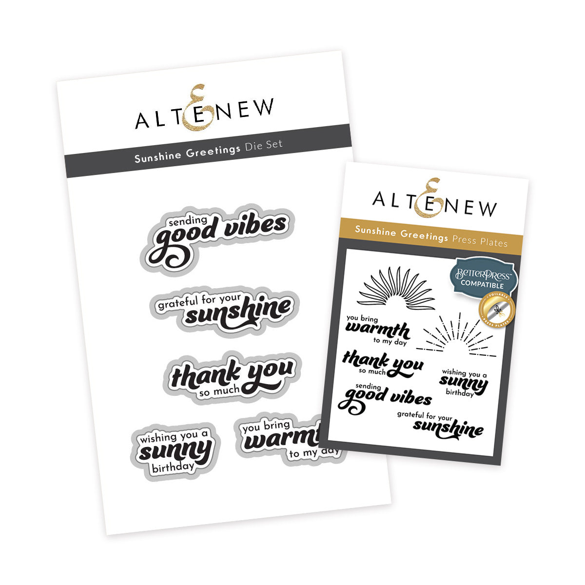 Dies & Betterpress Plate Bundle Sunshine Greetings