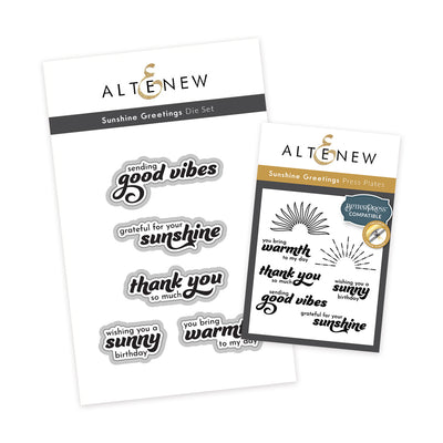 Dies & Betterpress Plate Bundle Sunshine Greetings