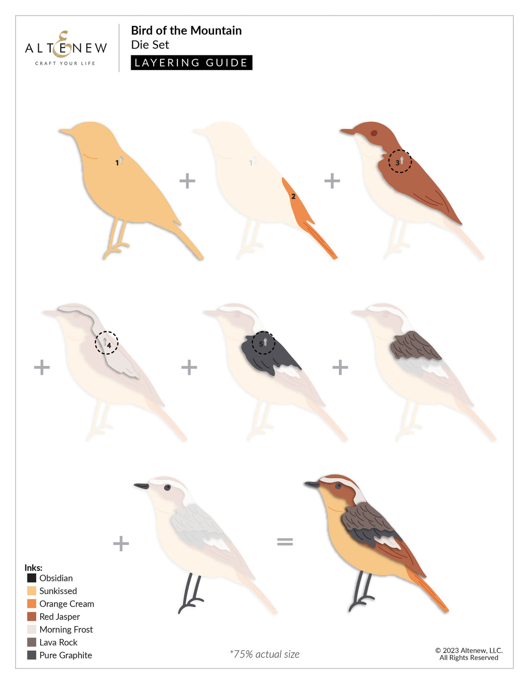 Dies Bird of the Mountain Die Set