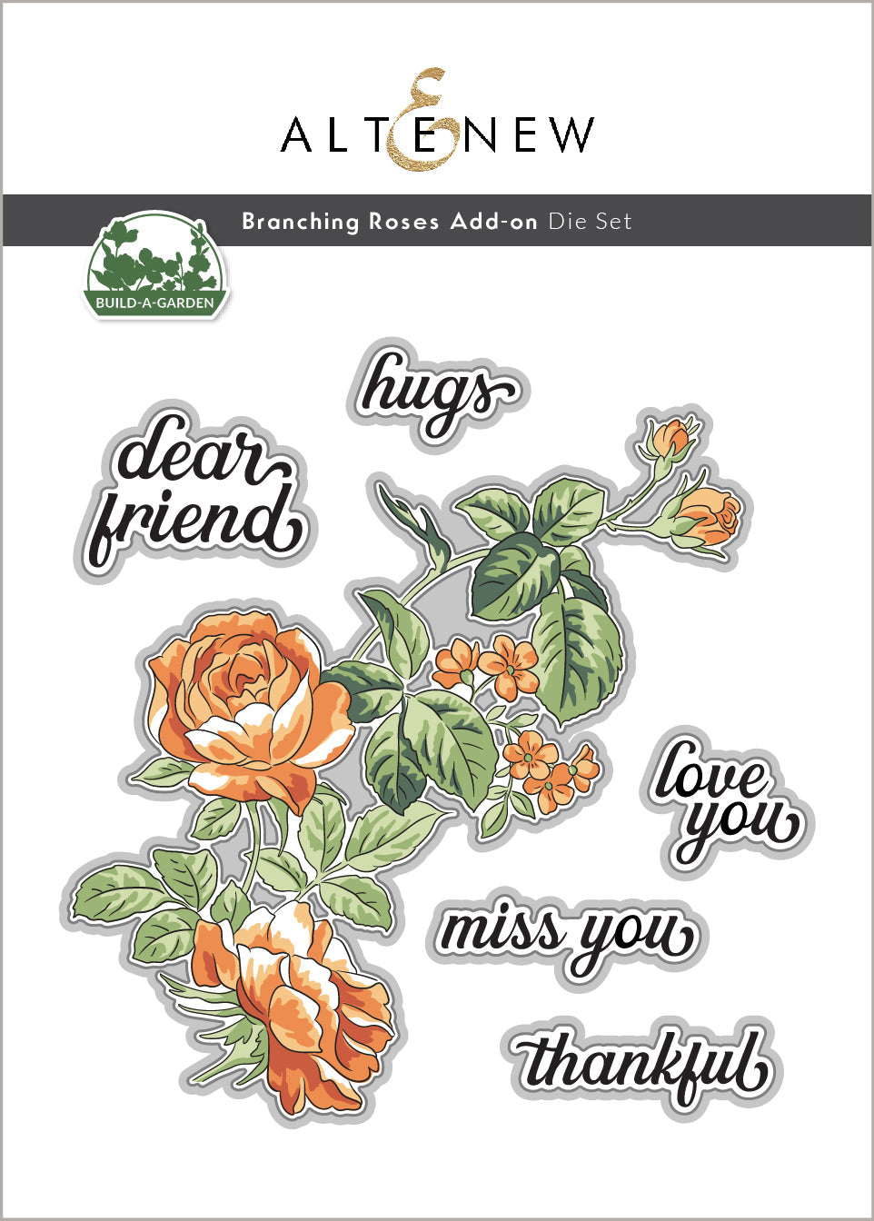 Dies Build-A-Garden: Branching Roses Add-on Die Set