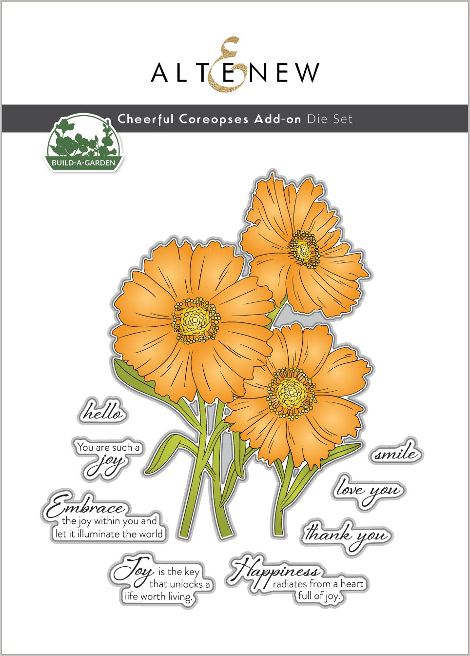 Dies Build-A-Garden: Cheerful Coreopses Add-on Die Set