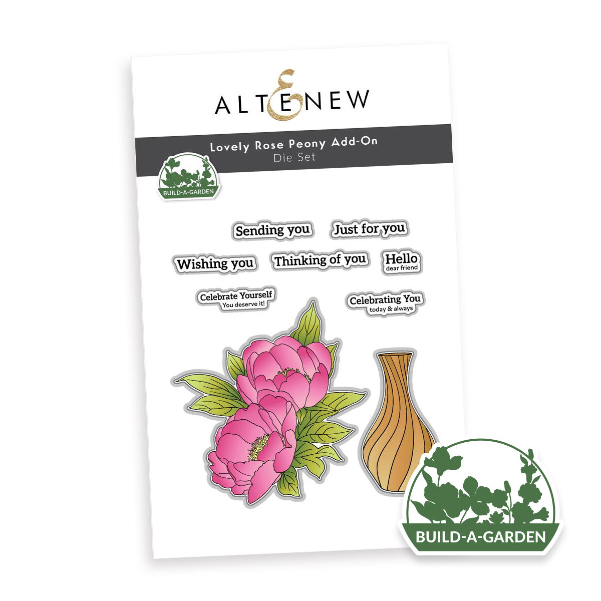 Dies Build-A-Garden: Lovely Rose Peony Add-On Die Set