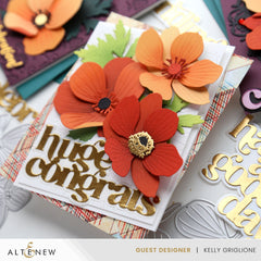 Dies Craft-A-Flower: Anemone Blue Poppy Layering Die Set