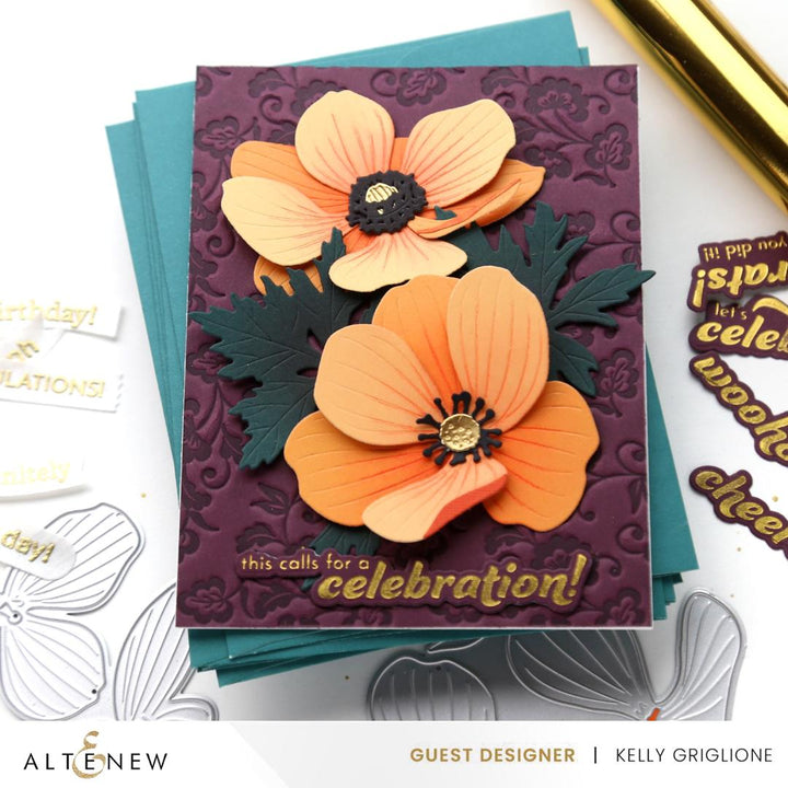 Dies Craft-A-Flower: Anemone Blue Poppy Layering Die Set