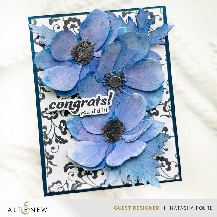 Dies Craft-A-Flower: Anemone Blue Poppy Layering Die Set