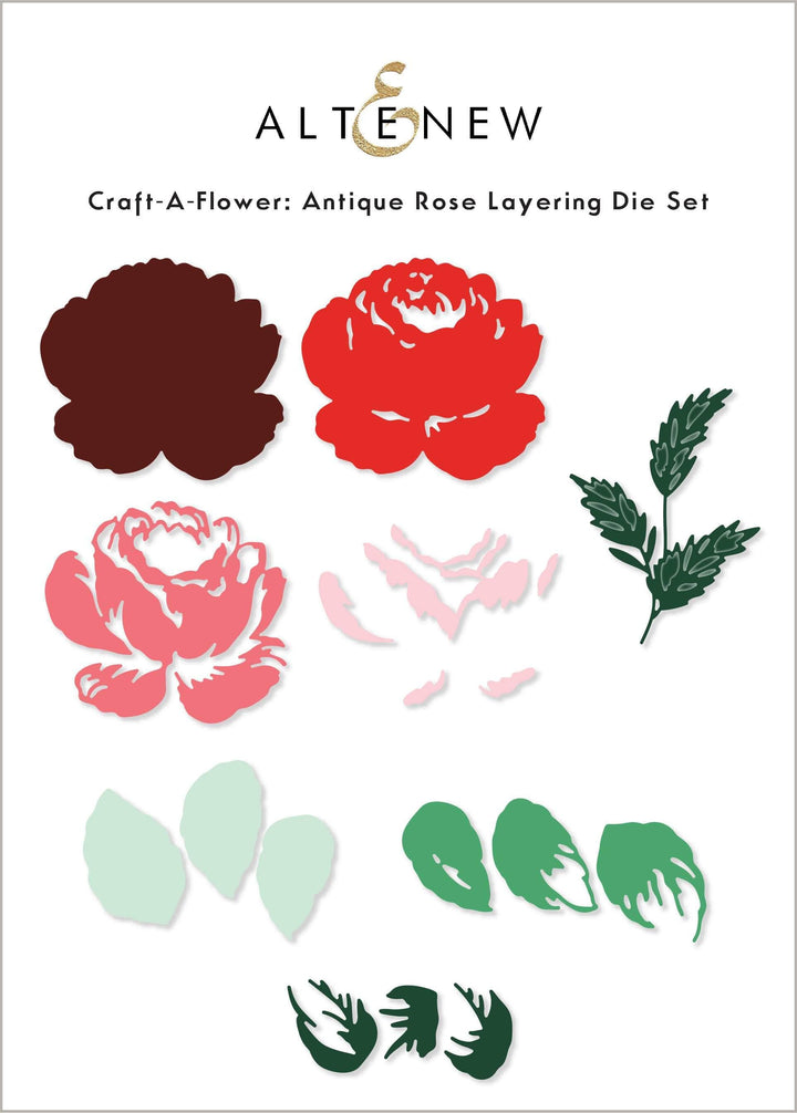 Dies Craft-A-Flower: Antique Rose Layering Die Set