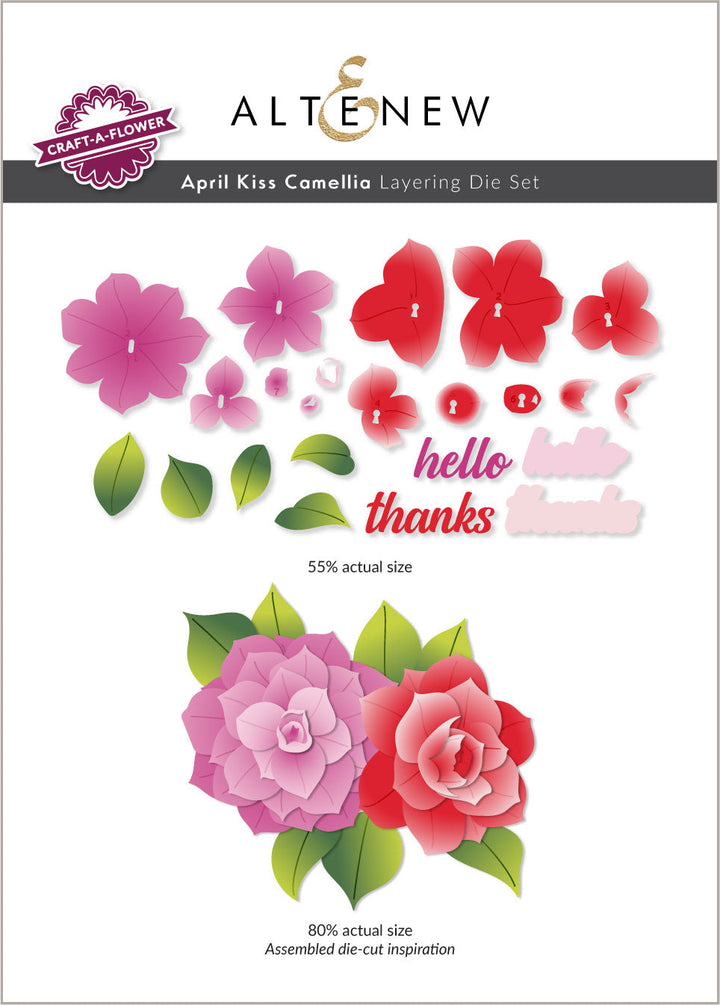 Dies Craft-A-Flower: April Kiss Camellia Layering Die Set
