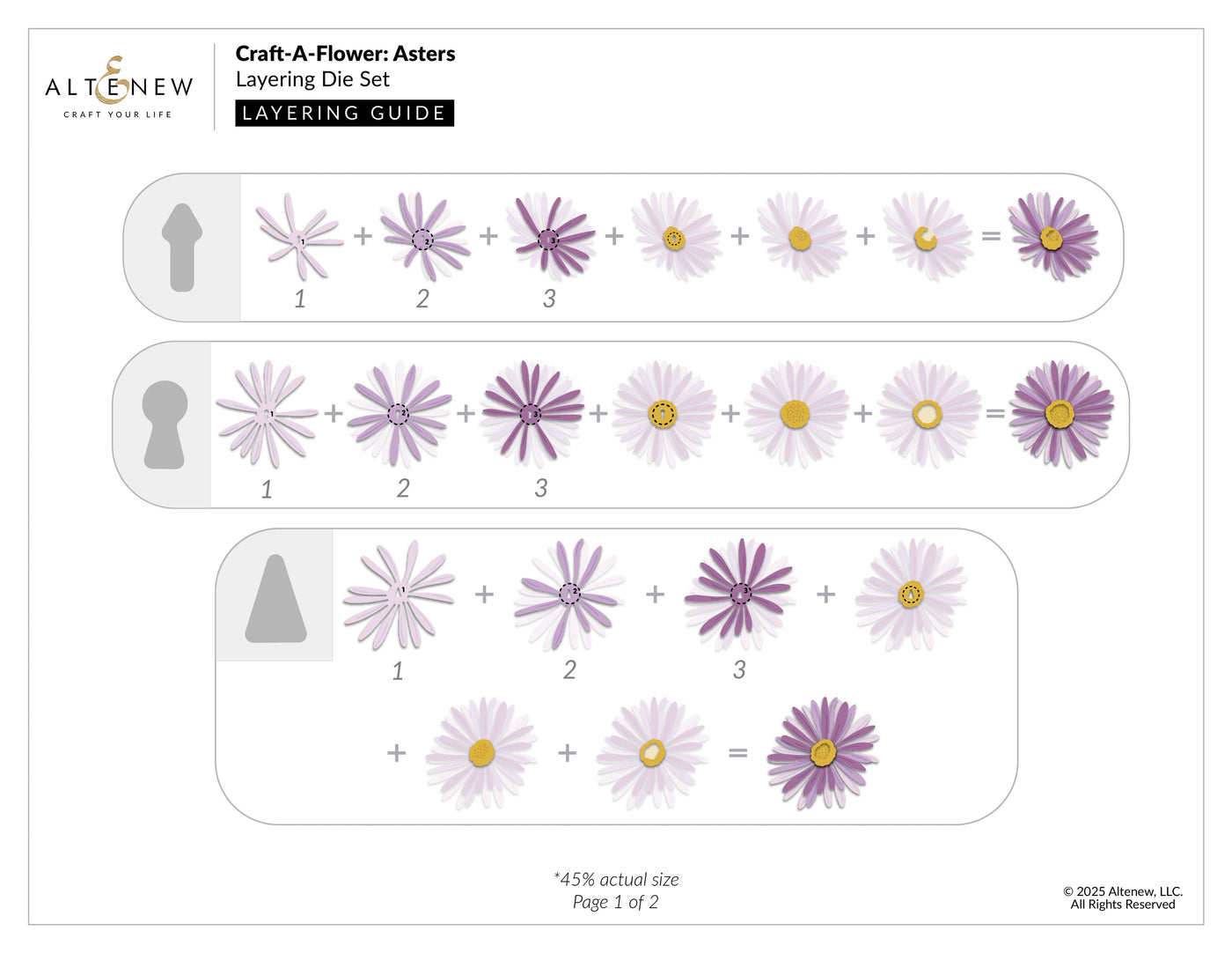 Dies Craft-A-Flower: Asters Layering Die Set