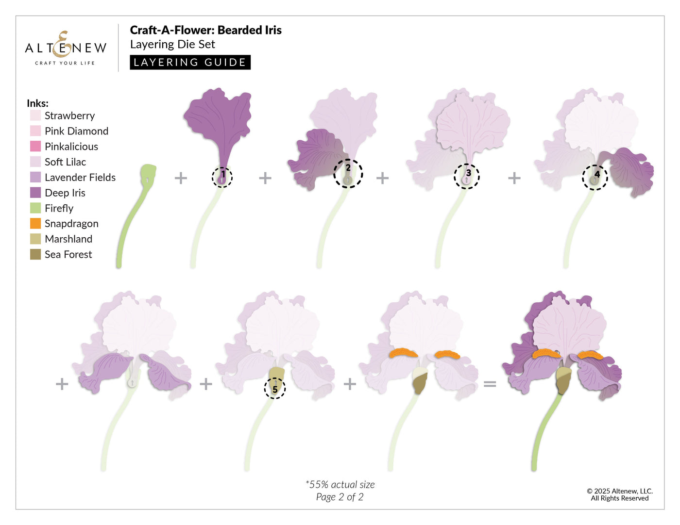 Dies Craft-A-Flower: Bearded Iris Layering Die Set