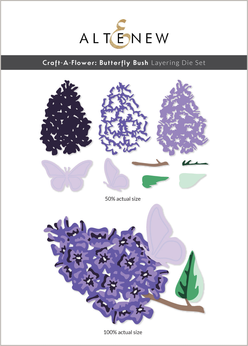 Dies Craft-A-Flower: Butterfly Bush Layering Die Set