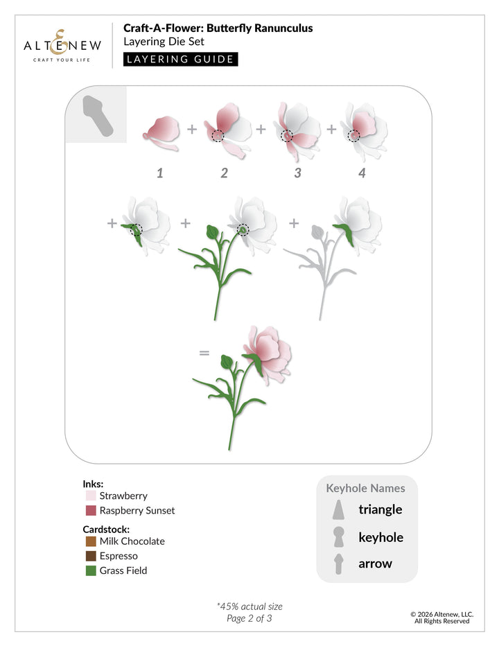 Dies Craft-A-Flower: Butterfly Ranunculus Layering Die Set