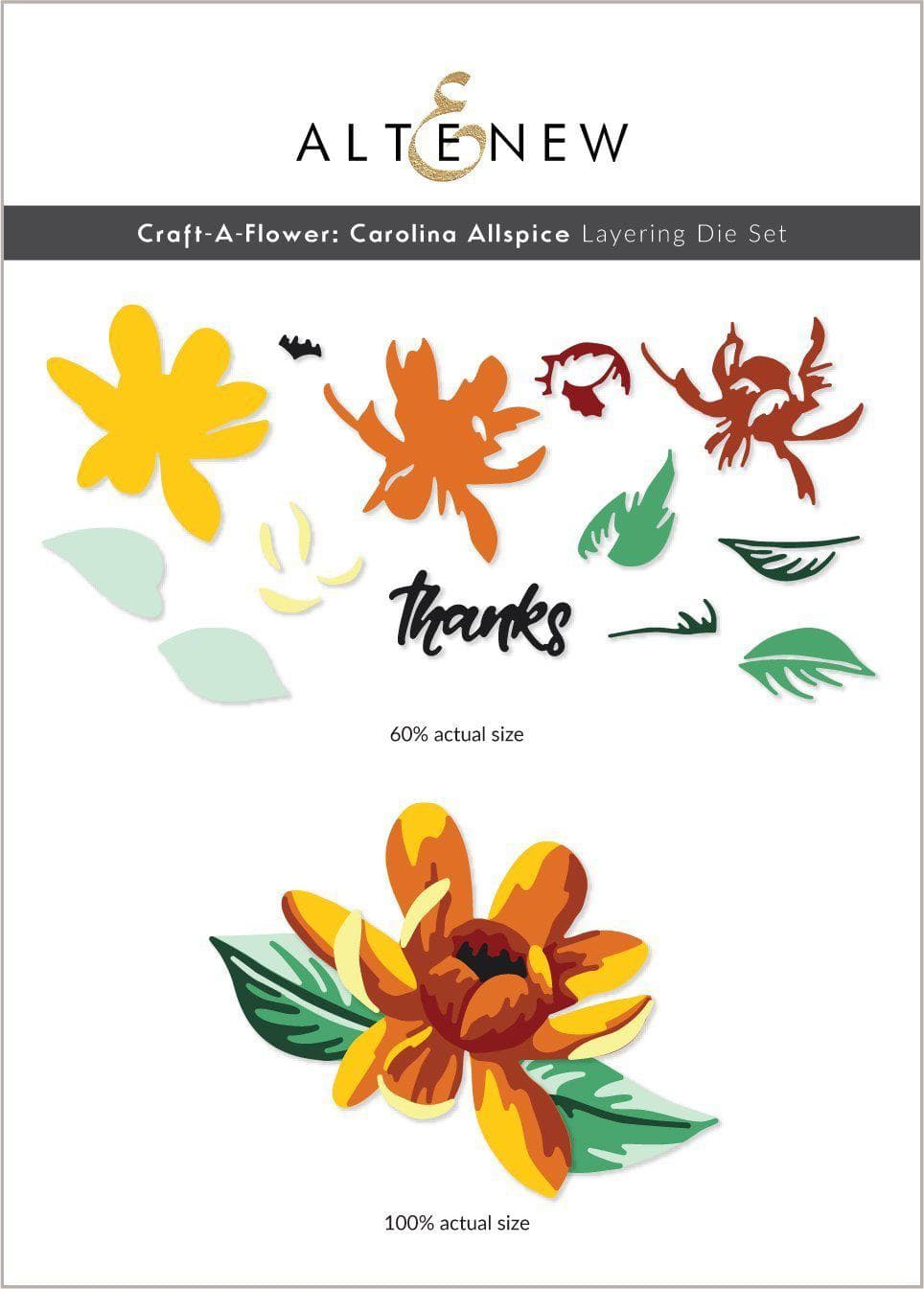 Dies Craft-A-Flower: Carolina Allspice Layering Die Set