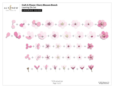 Dies Craft-A-Flower: Cherry Blossom Branch Layering Die Set