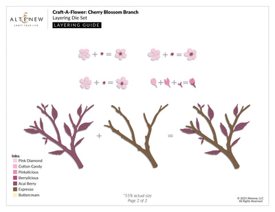 Dies Craft-A-Flower: Cherry Blossom Branch Layering Die Set