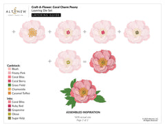 Dies Craft-A-Flower: Coral Charm Peony Layering Die Set
