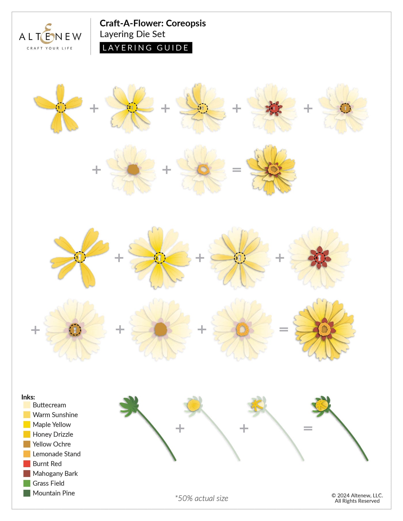 Dies Craft-A-Flower: Coreopsis Layering Die Set