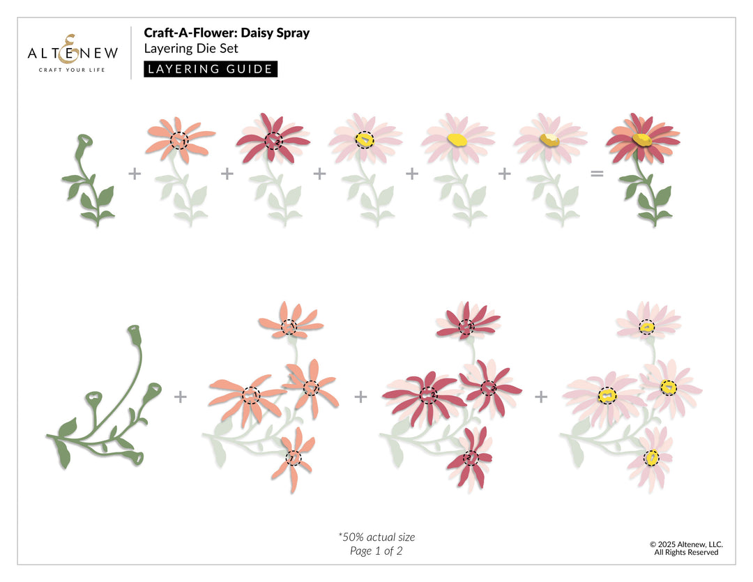 Dies Craft-A-Flower: Daisy Spray Layering Die Set