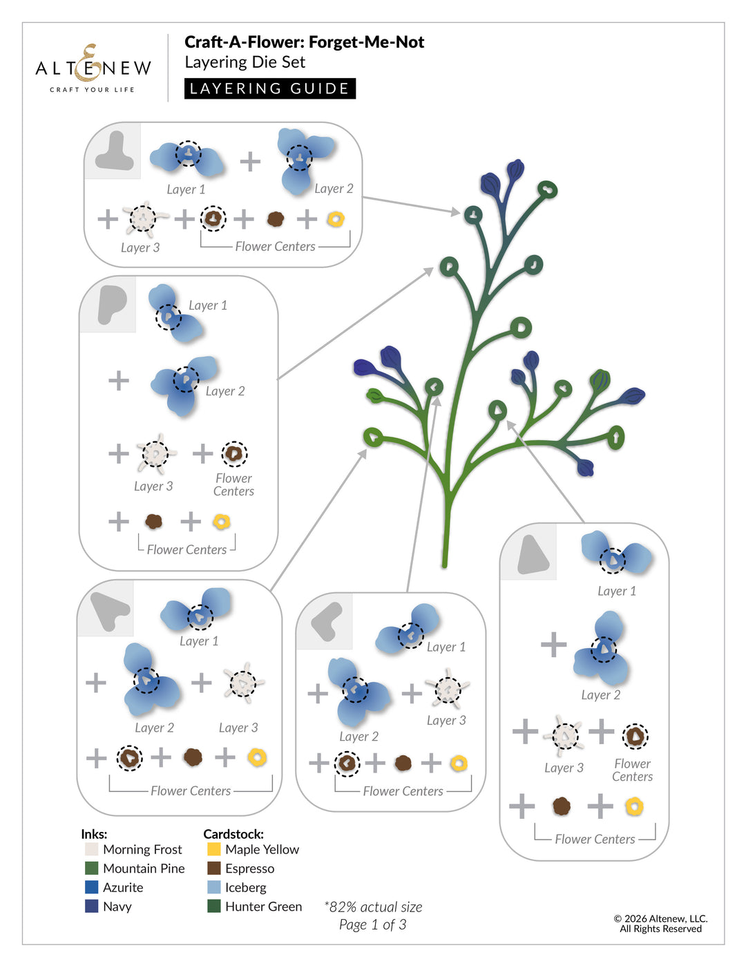 Dies Craft-A-Flower: Forget-Me-Not Layering Die Set
