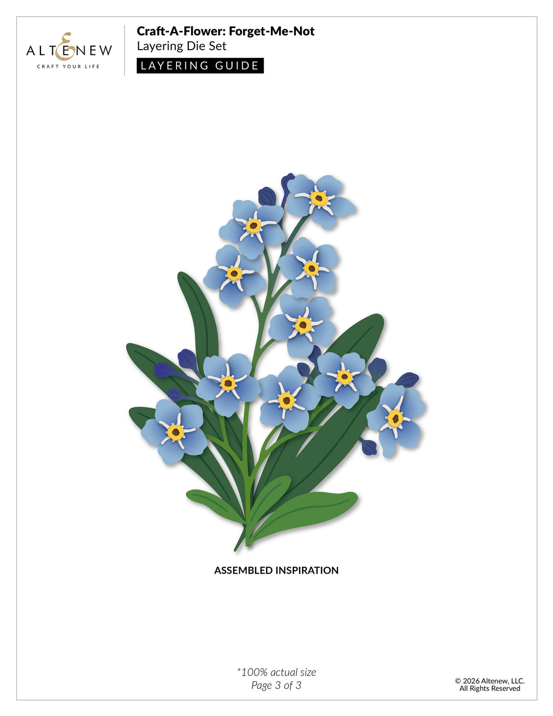 Dies Craft-A-Flower: Forget-Me-Not Layering Die Set