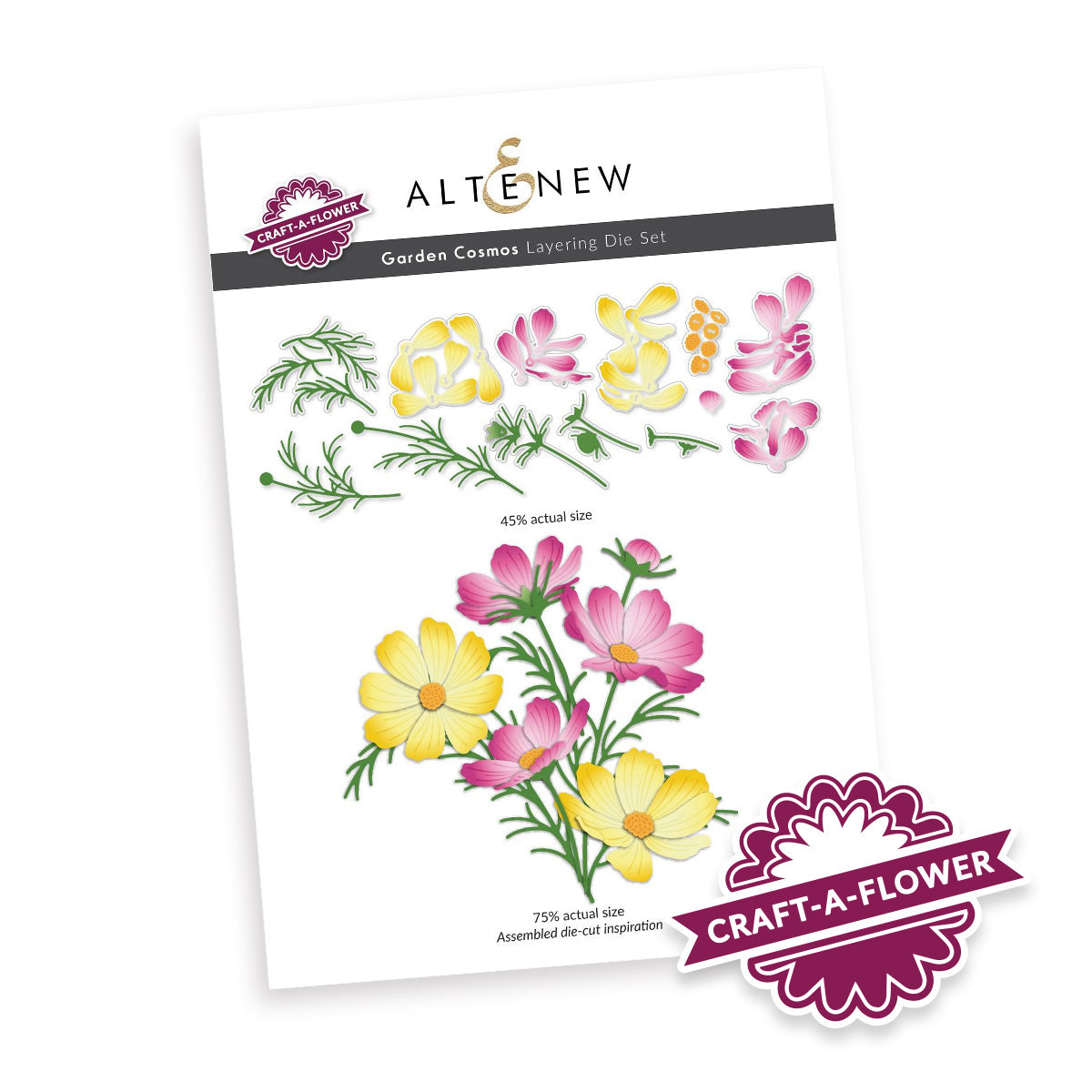 Dies Craft-A-Flower: Garden Cosmos Layering Die Set