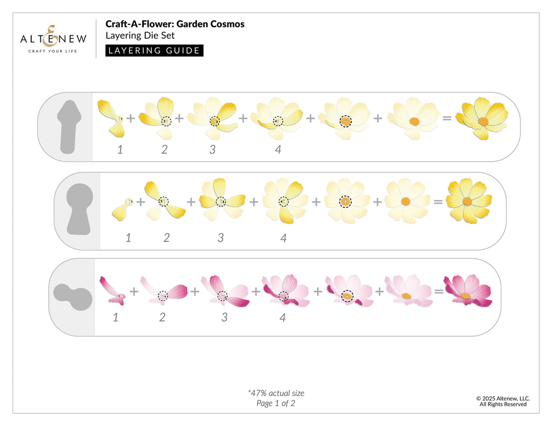 Dies Craft-A-Flower: Garden Cosmos Layering Die Set