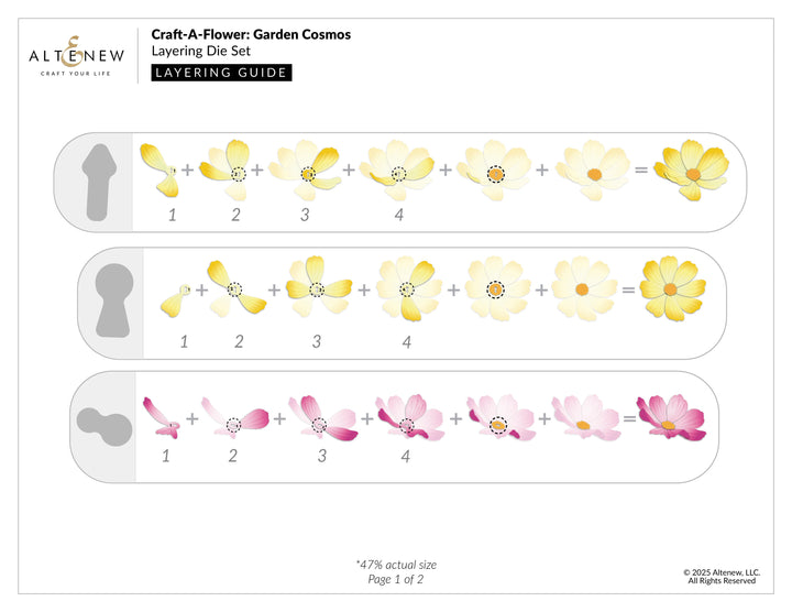 Dies Craft-A-Flower: Garden Cosmos Layering Die Set