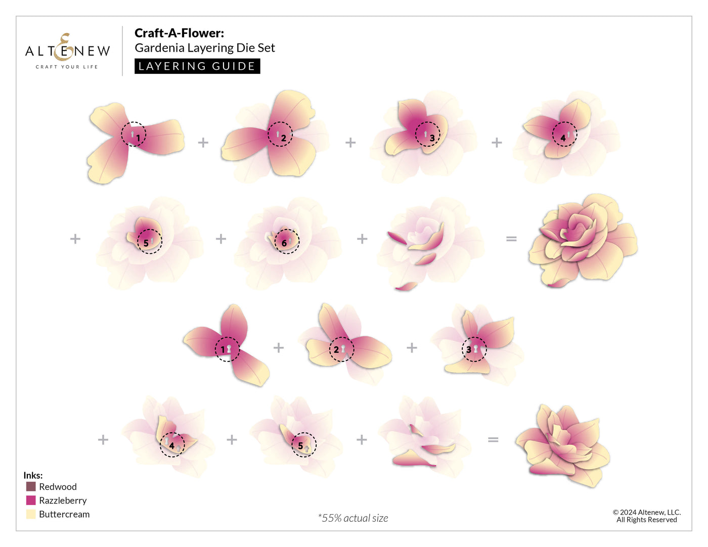 Dies Craft-A-Flower: Gardenia Layering Die Set
