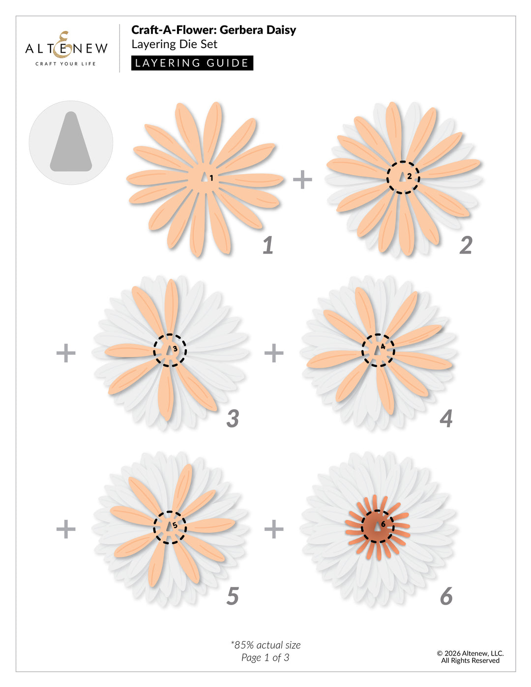 Dies Craft-A-Flower: Gerbera Daisy Layering Die Set