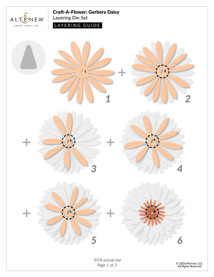 Dies Craft-A-Flower: Gerbera Daisy Layering Die Set