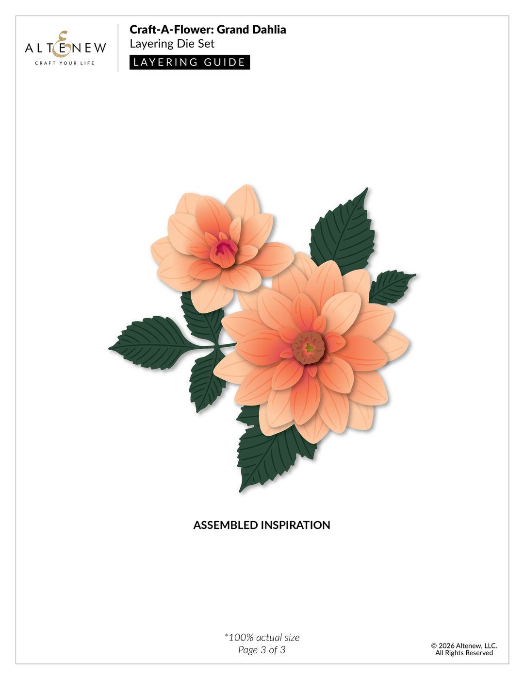 Dies Craft-A-Flower: Grand Dahlia Layering Die Set