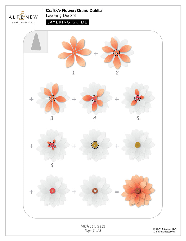 Dies Craft-A-Flower: Grand Dahlia Layering Die Set
