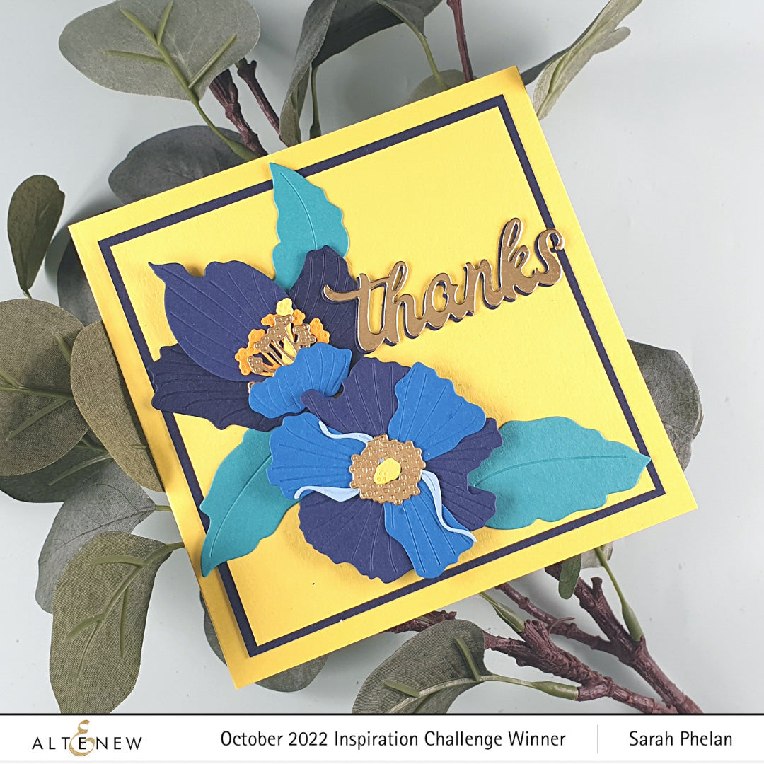 Dies Craft-A-Flower: Himalayan Blue Poppy Layering Die Set
