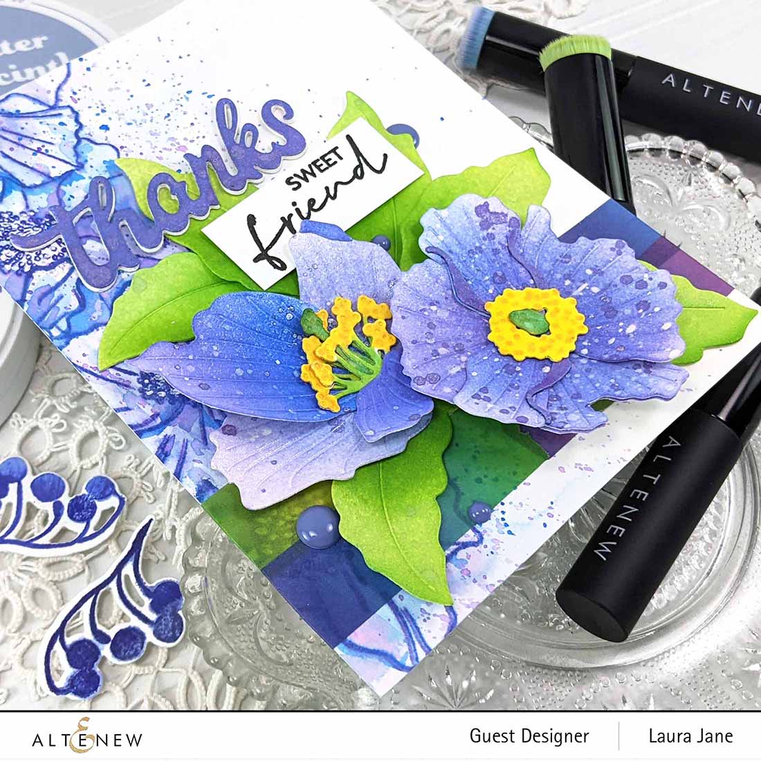 Dies Craft-A-Flower: Himalayan Blue Poppy Layering Die Set