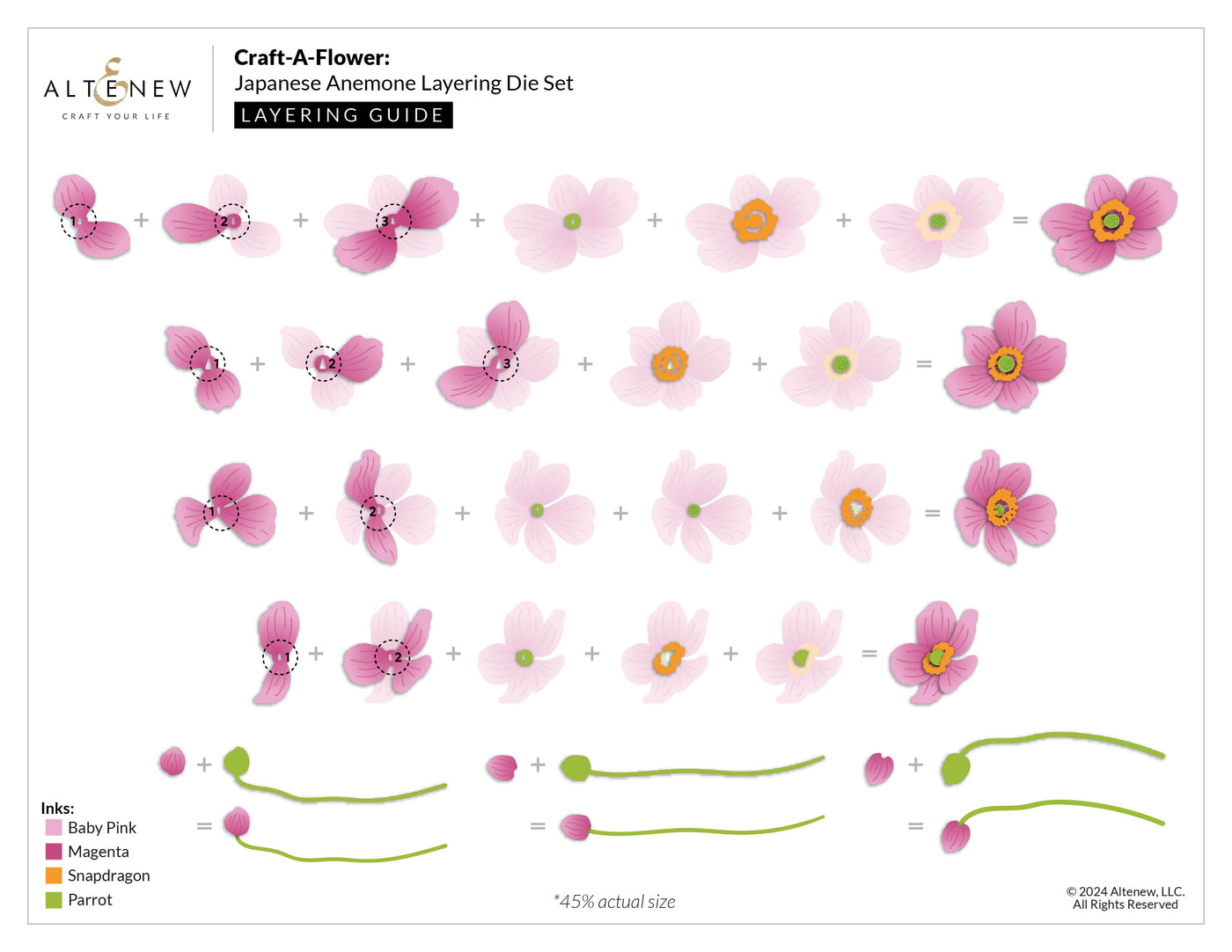 Dies Craft-A-Flower: Japanese Anemone Layering Die Set