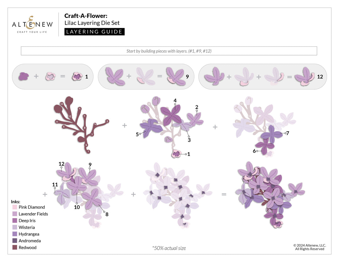 Dies Craft-A-Flower: Lilac Layering Die Set