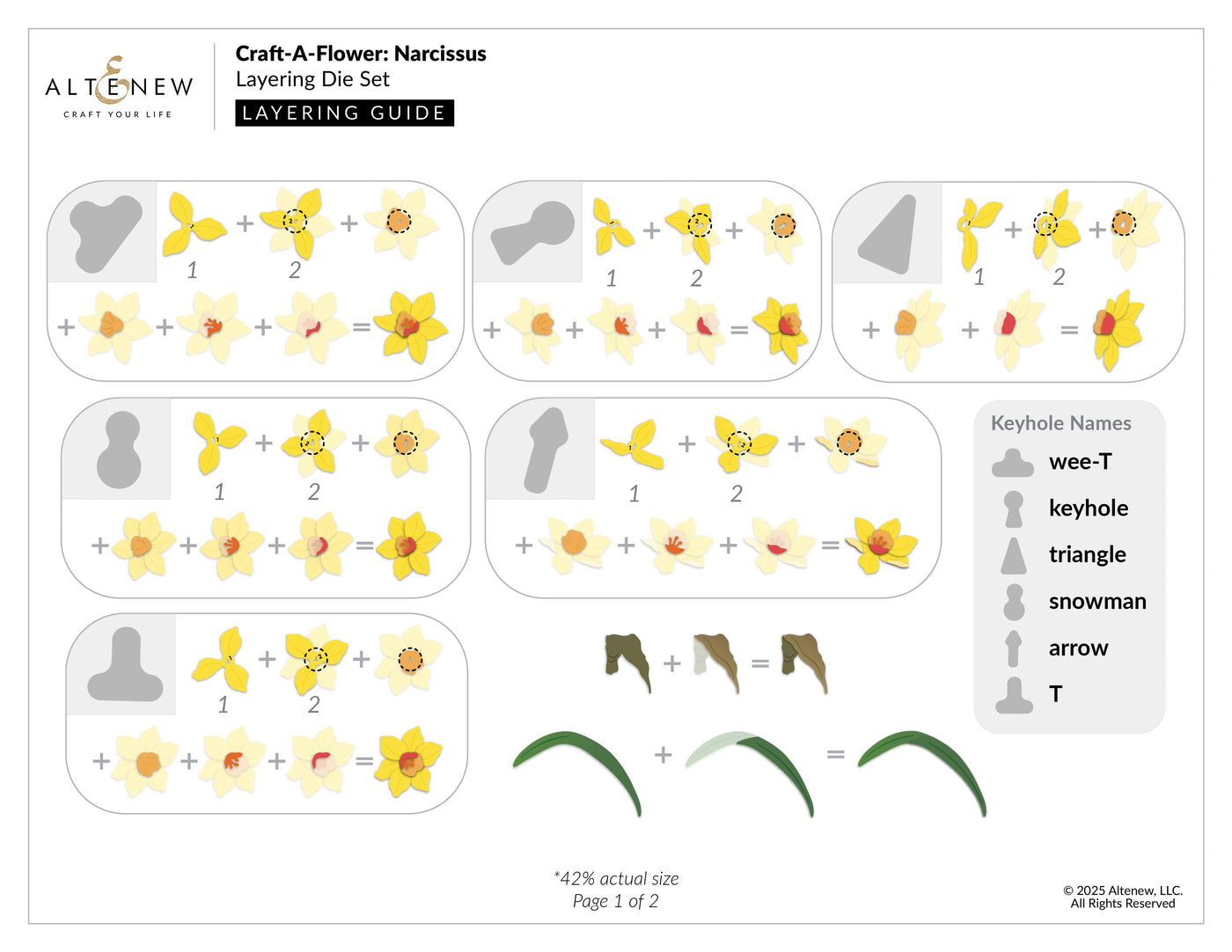 Dies Craft-A-Flower: Narcissus Layering Die Set