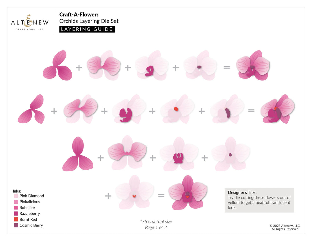 Dies Craft-A-Flower: Orchids Layering Die Set