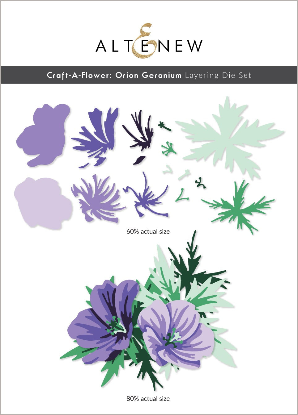 Dies Craft-A-Flower: Orion Geranium Layering Die Set