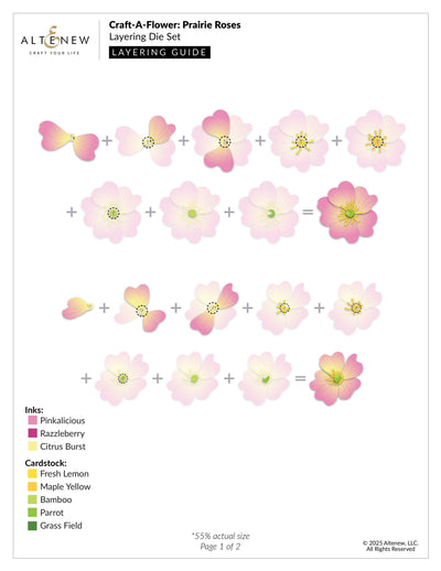 Dies Craft-A-Flower: Prairie Roses Layering Die Set