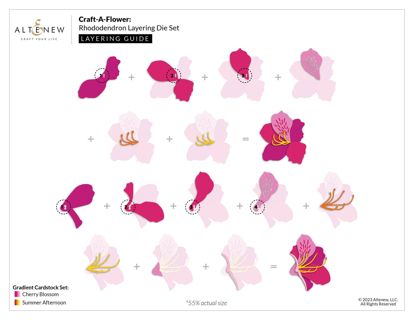Dies Craft-A-Flower: Rhododendron Layering Die Set