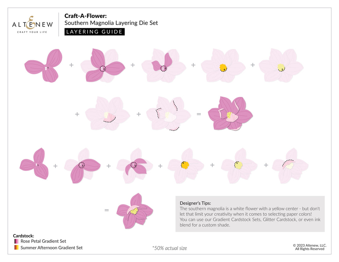 Dies Craft-A-Flower: Southern Magnolia Layering Die Set